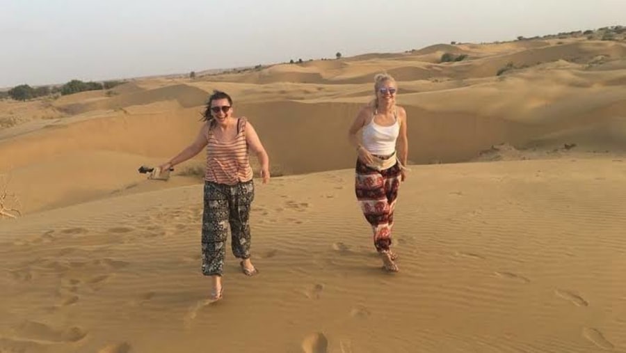 Tourists enjoying the tour