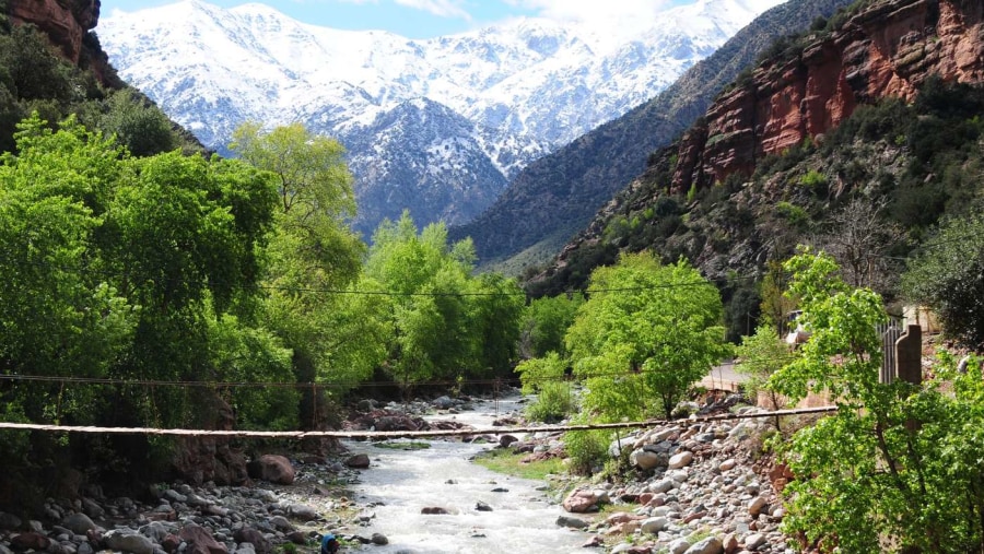 Snow Capped Mountains of Ourika Valley