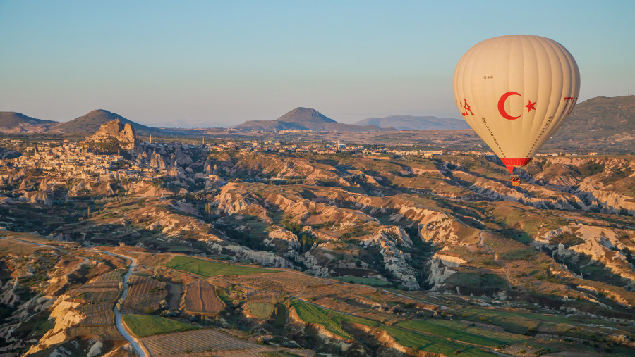 Hot air balloon ride over Cappadocia