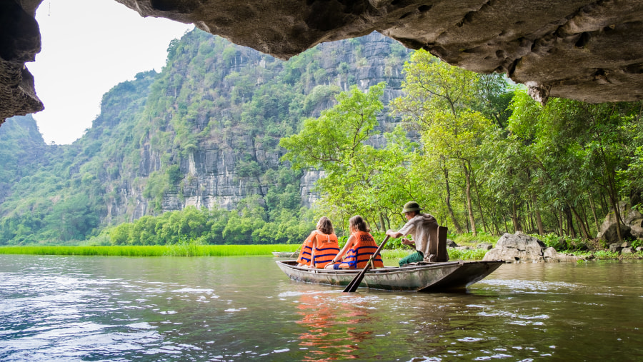 Boat Ride Amidst Karsts