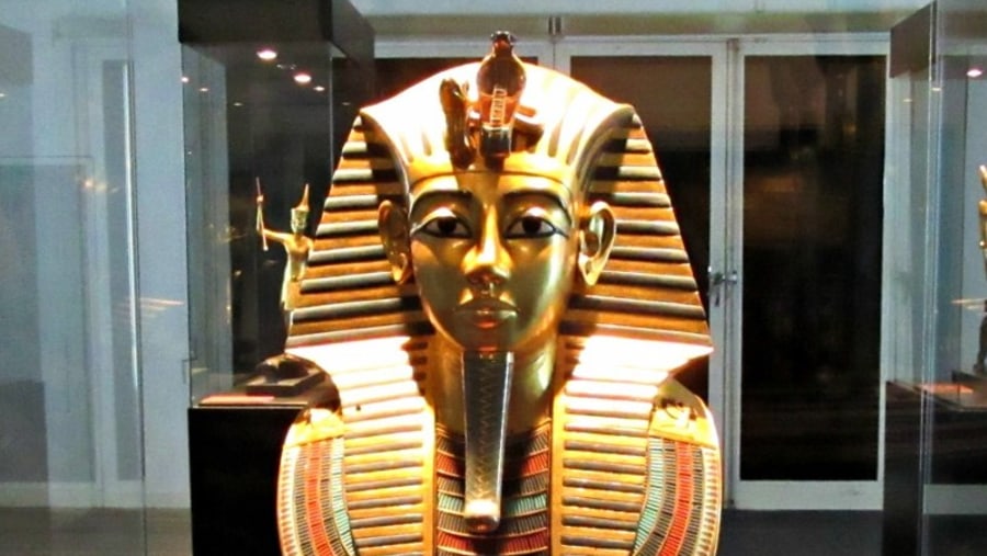 gold Egyptian mummy mask