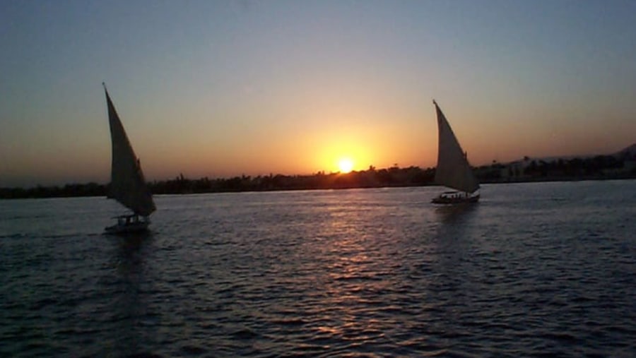 Sailing on the Nile during Sunset