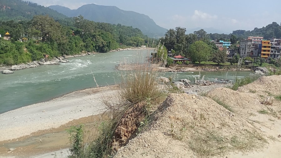 Tadi and Trishuli Rivers Confluence At Devighat