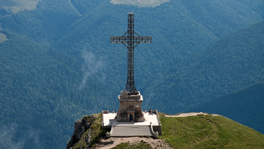 Heroes' Cross at the Caraiman Peak in Romania