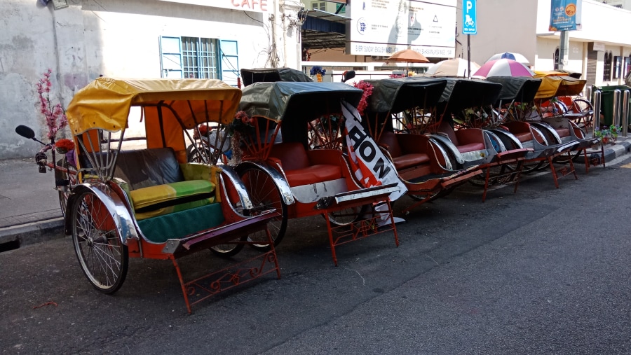 Row of Rickshaws Georgetown