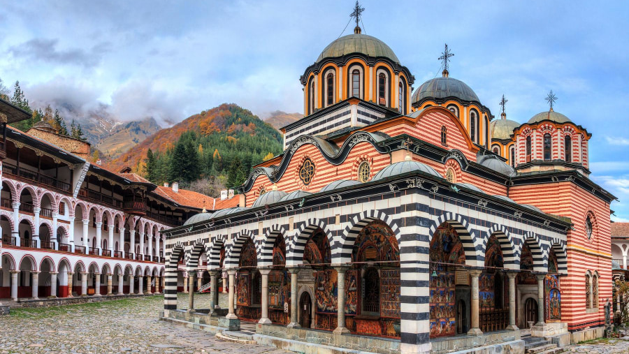 Visit the beautiful Rila Monastery in Bulgaria