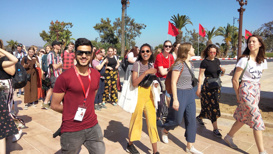 Tourists enjoying the tour