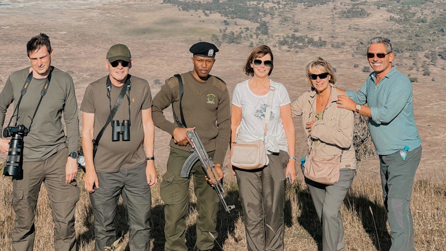 Explore the Ngorongoro Crater's edge on a walking safari.