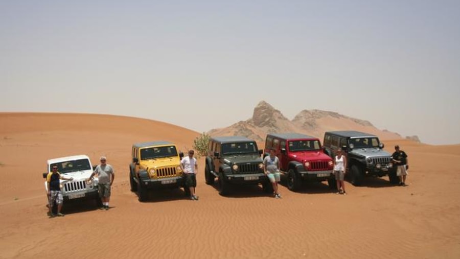 Safari Vehicles in Bedouin Desert