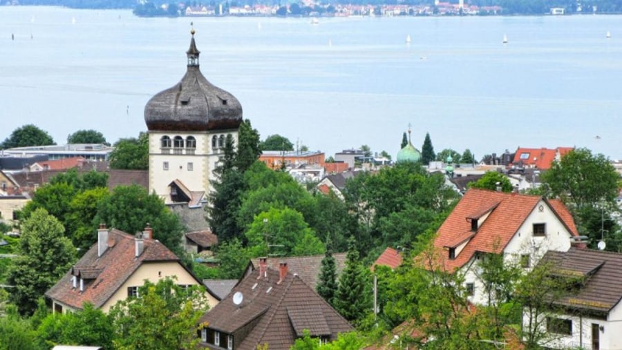 Martin`s Tower and the Lake of Constance