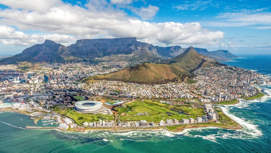 Bird eye view of Cape Town