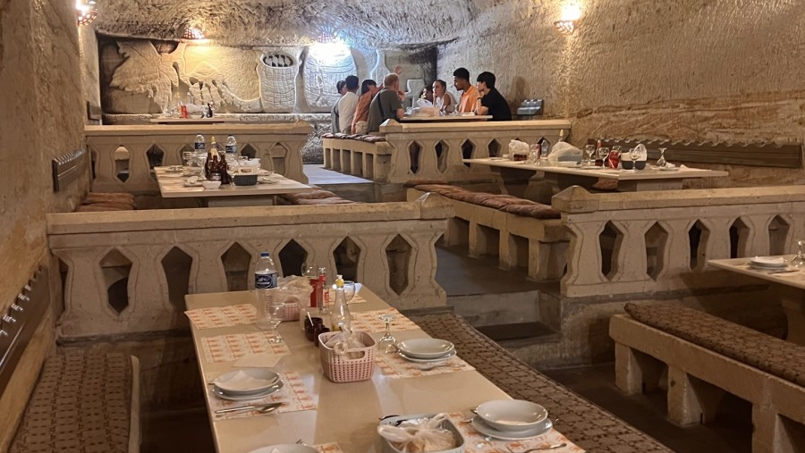 Dining section of same cave restaurant - that we prefer to use for this itinerary