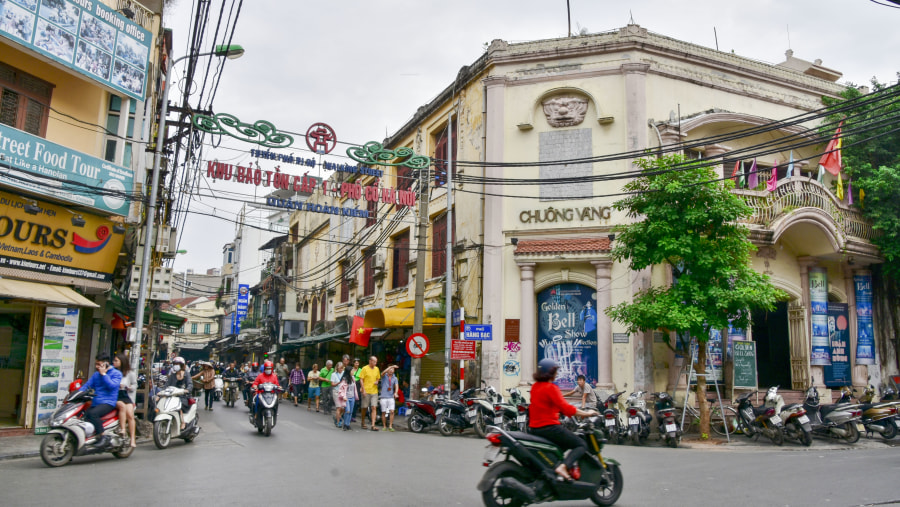 Walk down the local streets of Hanoi