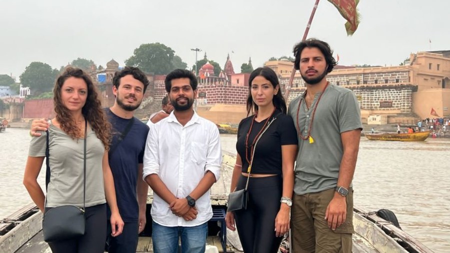 Travellers at Varanasi