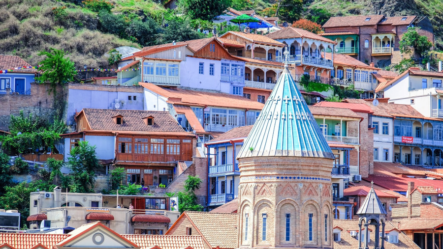 Admire the stunning view of Tbilisi