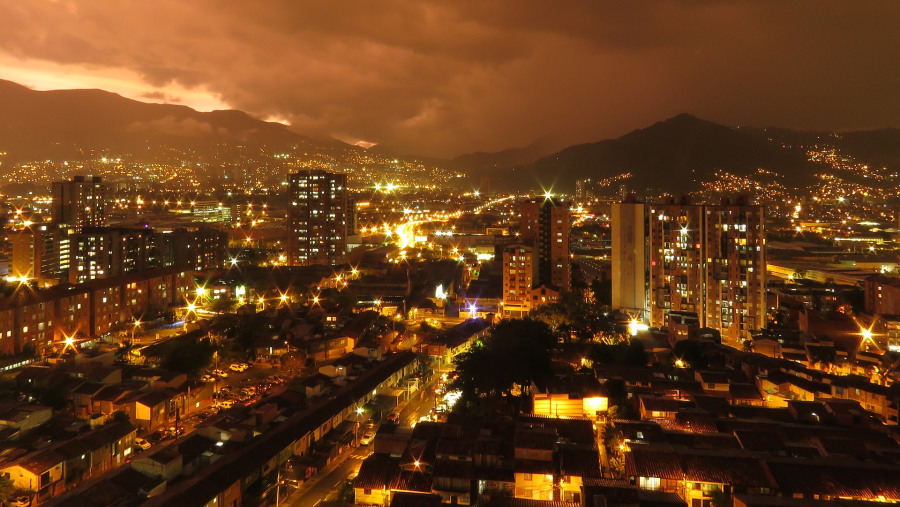 Sunset in Medellin City