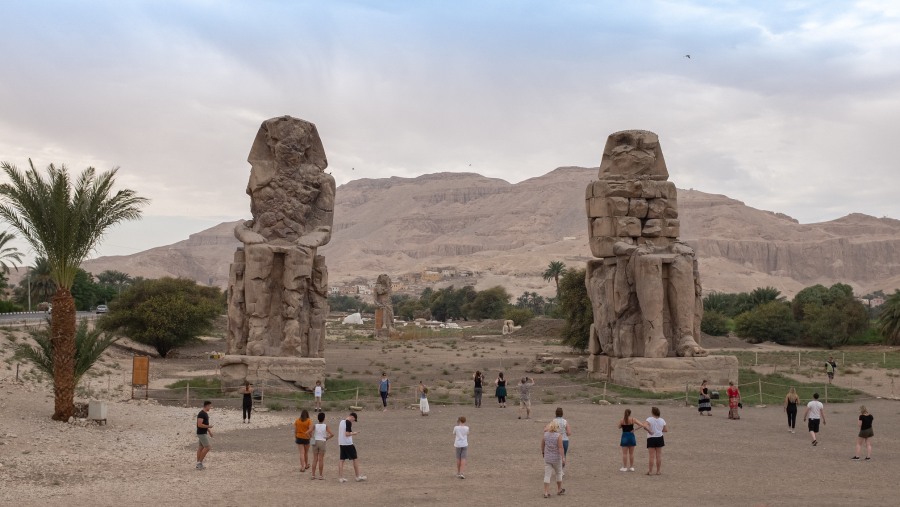 Head to the Colossi of Memnon