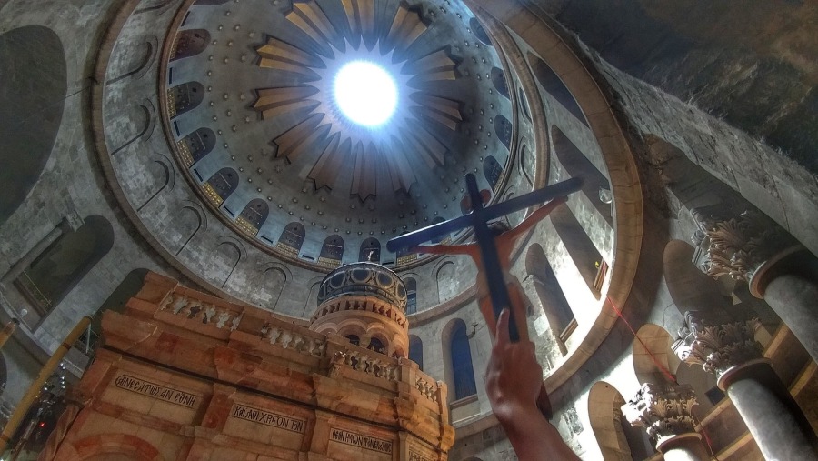 Inside the Church of the Holy Sepulchre