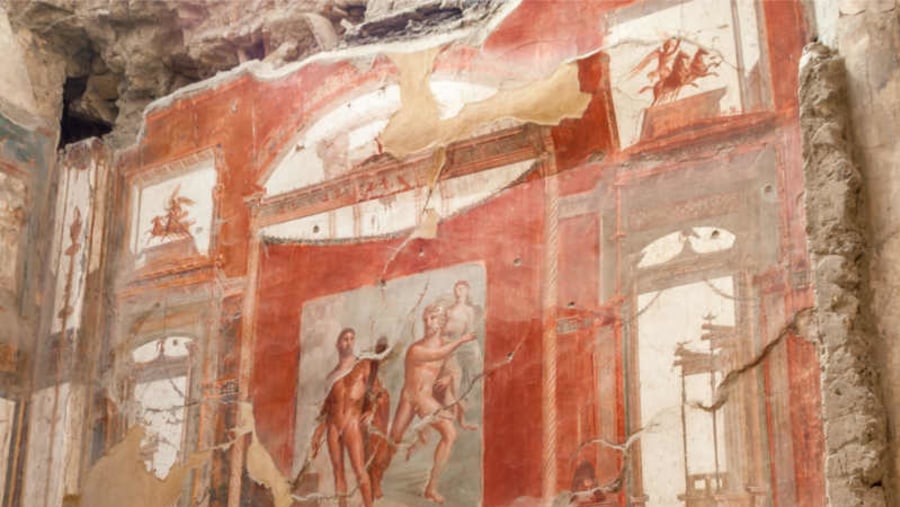 Painted walls of Herculaneum