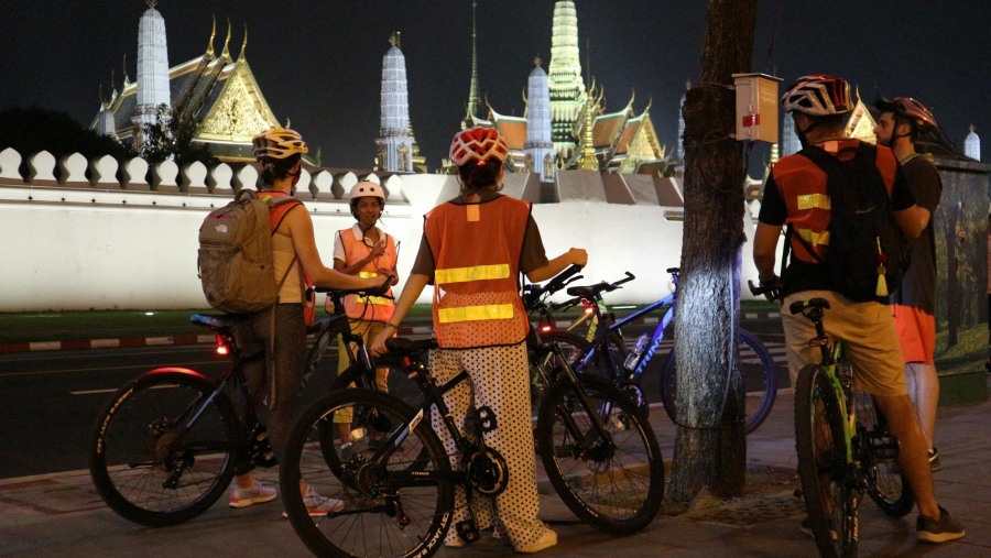 Cycle riding in Bangkok, Thailand