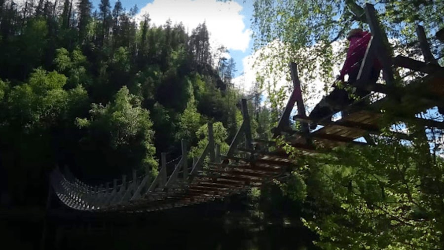 Hanging bridge in Oulanka National Park