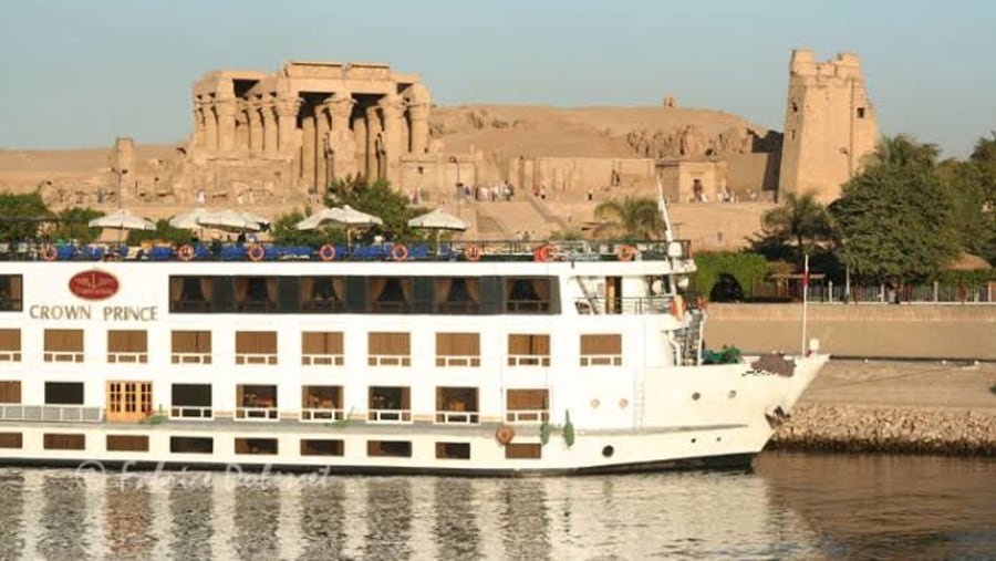 Nile Cruise infront of Kom Ombo Temple