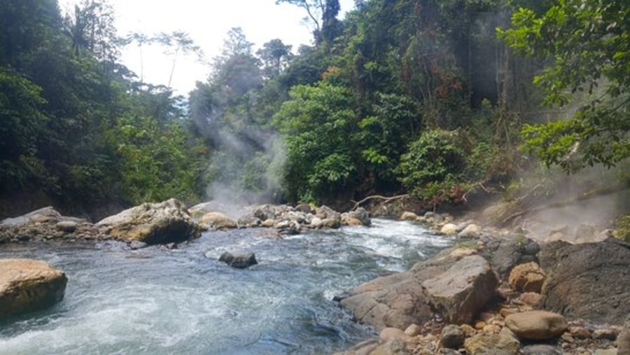 Hot Spring Bath, Ketambe Jungle, Indonesia