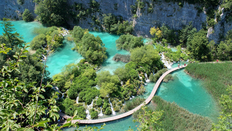 Aerial View of the Plitvice Lake National Park