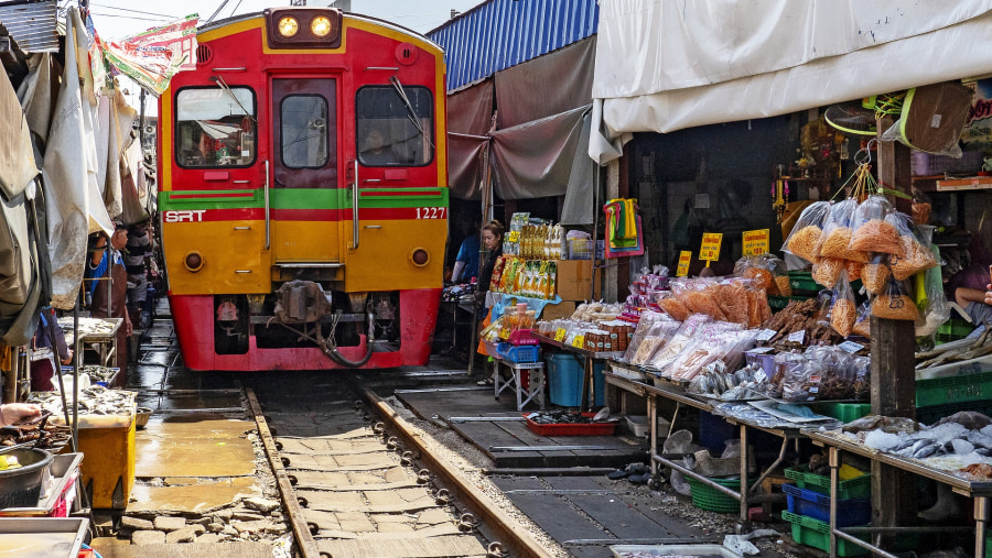 Train Market, Thailand