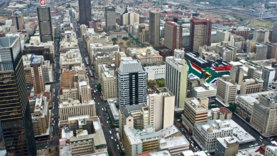 Johannesburg City View from Carlton Centre, South Africa