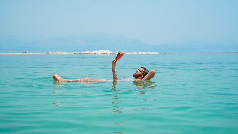 Floating on the Dead Sea