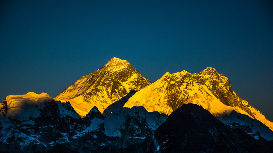 Everest during sunset