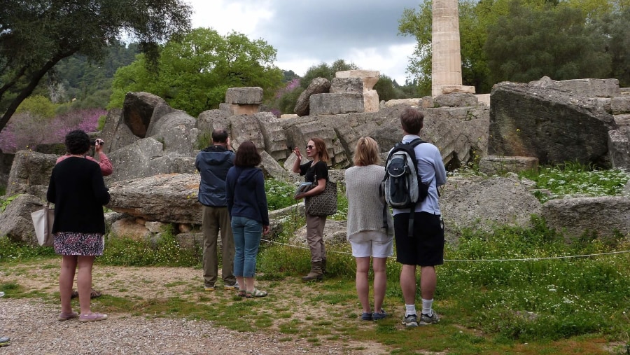 Travellers in Ancient Olympia