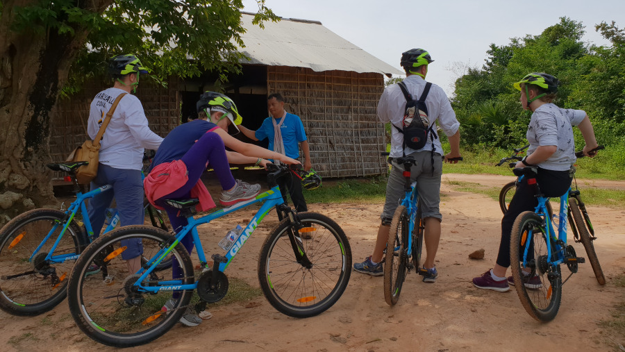 Cycling through local farmlands.