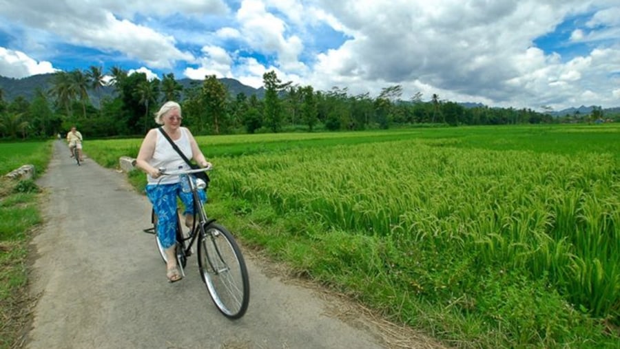 Enjoying a bike ride