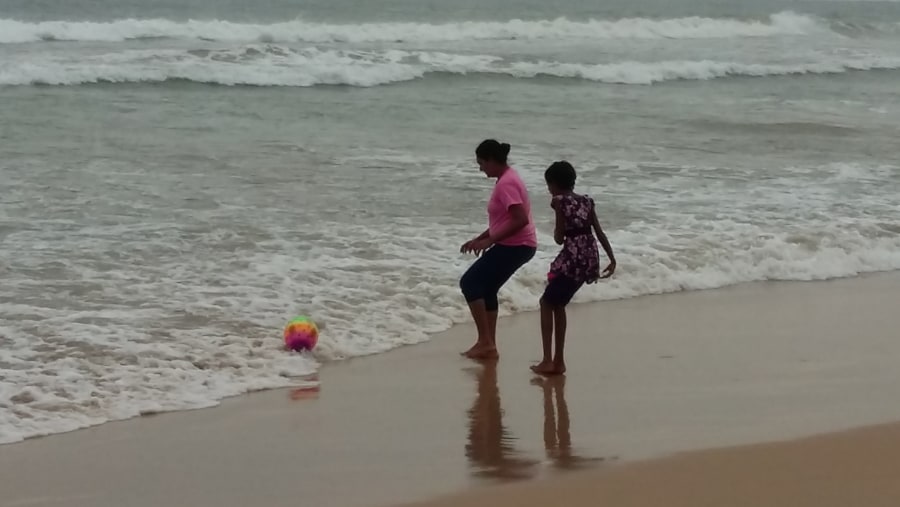 Playing at the Beach