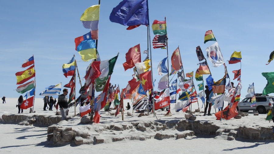 Flag Point at the Salt Flats