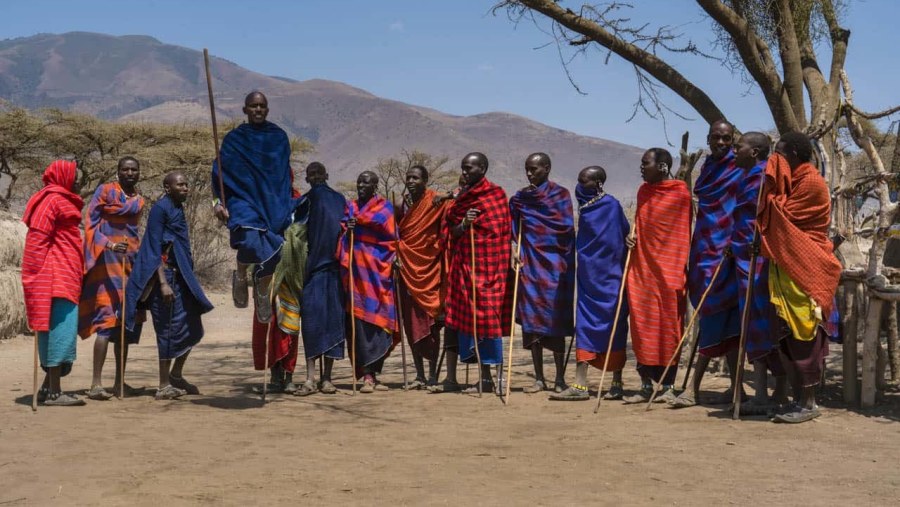 Interact with Masai people