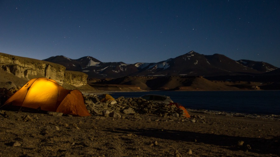 Camping in Laguna Verde