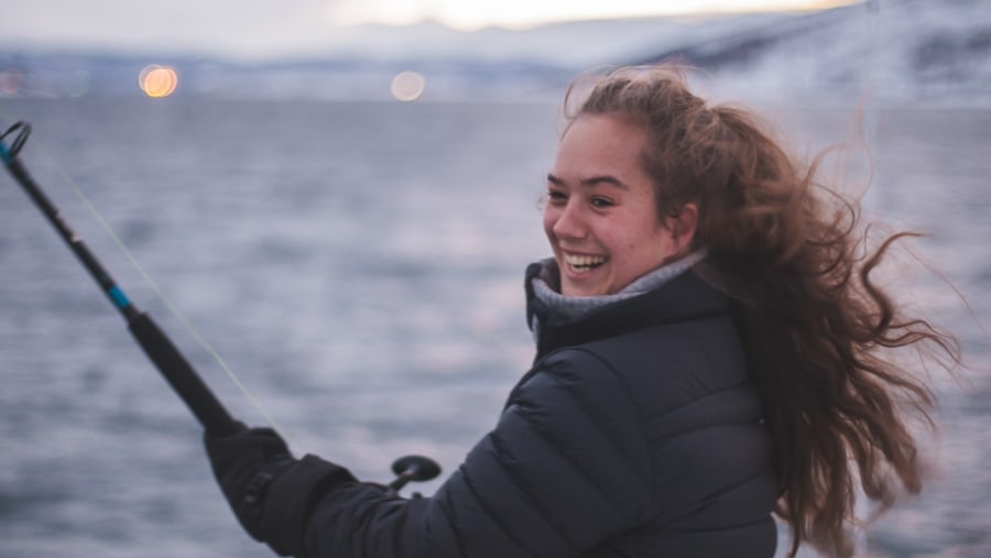 Enjoying fishing