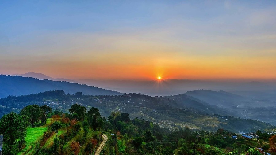 Sunrise View From Nagarkot Hill, Nepal