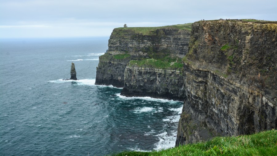 Look down from the Cliffs of Moher