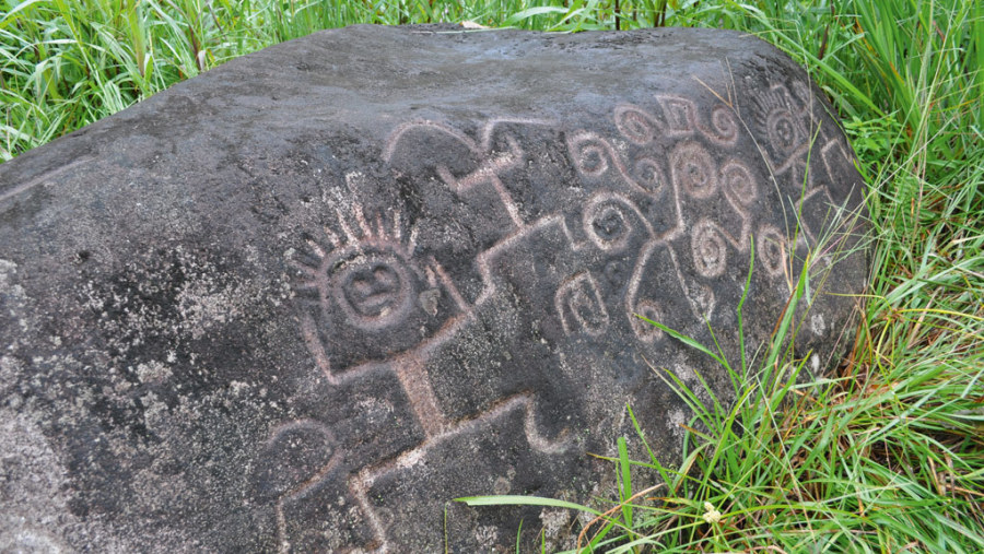 Ancient petroglyphs in Limon Indanza