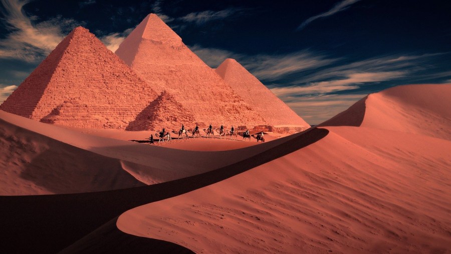 Admire the Giza Pyramids