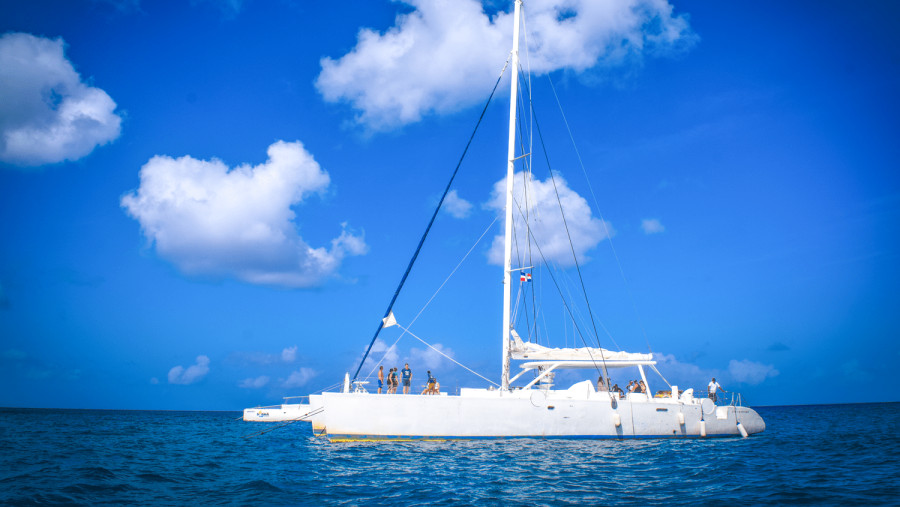 Catamaran Party at Saona Island