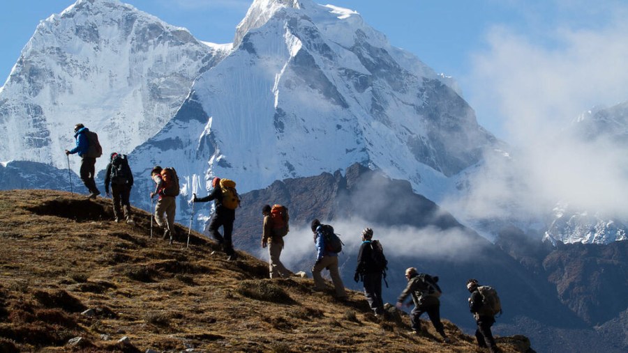 Trekking above Pheriche, Nepal