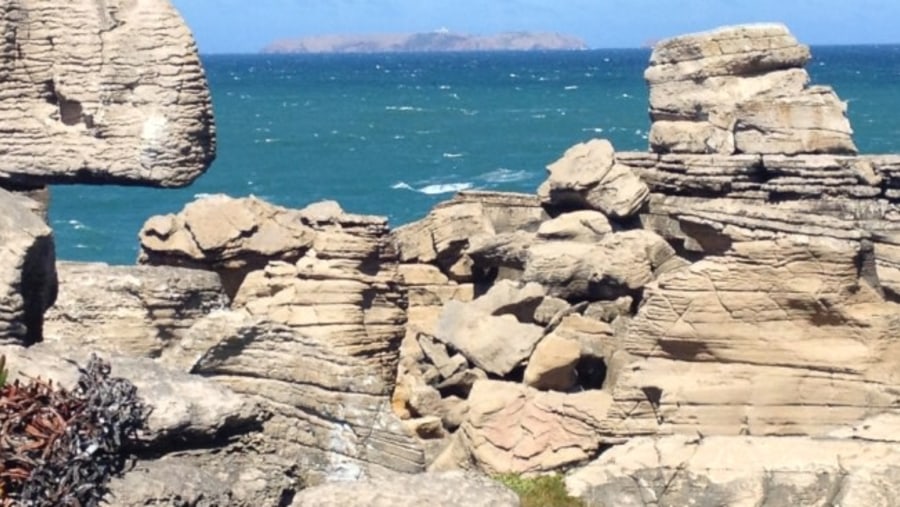 Mediterranean Sea and rock formations