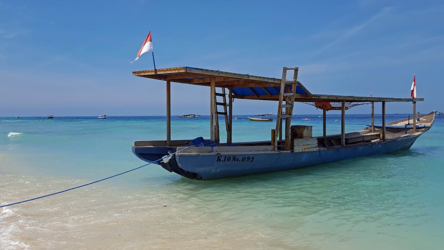 A Boat on Padang Bai Harbor