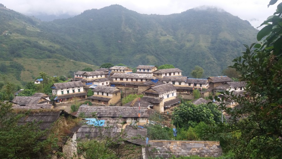 A village settlement in Nepal