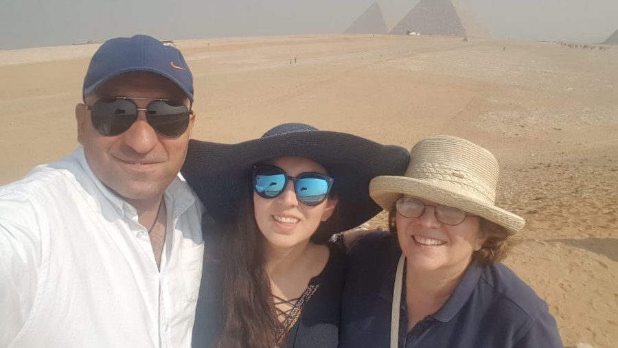 Selfie in the Giza Pyramid Complex